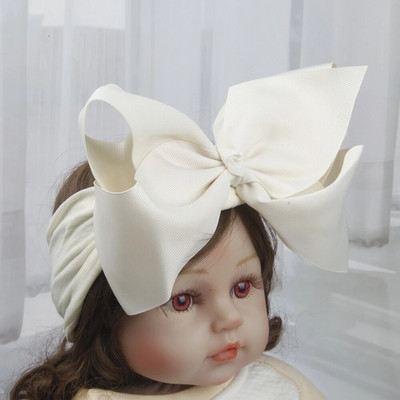 8 collu bantes Neilona galvas lentes zīdaiņiem Meitenēm Bērni Mīkstas bantes Mezgls Turbāns Matu lentes Bērnu matu aksesuāri Bērnu galvassegas