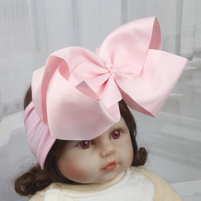 8 collu bantes Neilona galvas lentes zīdaiņiem Meitenēm Bērni Mīkstas bantes Mezgls Turbāns Matu lentes Bērnu matu aksesuāri Bērnu galvassegas