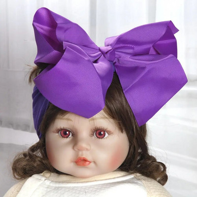 8 collu bantes Neilona galvas lentes zīdaiņiem Meitenēm Bērni Mīkstas bantes Mezgls Turbāns Matu lentes Bērnu matu aksesuāri Bērnu galvassegas