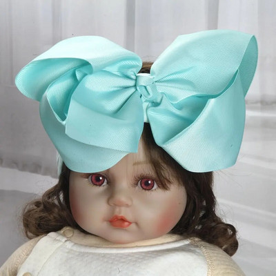 8 collu bantes Neilona galvas lentes zīdaiņiem Meitenēm Bērni Mīkstas bantes Mezgls Turbāns Matu lentes Bērnu matu aksesuāri Bērnu galvassegas