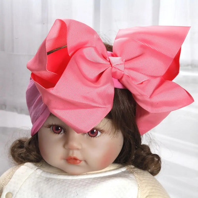 8 collu bantes Neilona galvas lentes zīdaiņiem Meitenēm Bērni Mīkstas bantes Mezgls Turbāns Matu lentes Bērnu matu aksesuāri Bērnu galvassegas