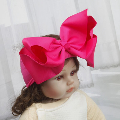 8 collu bantes Neilona galvas lentes zīdaiņiem Meitenēm Bērni Mīkstas bantes Mezgls Turbāns Matu lentes Bērnu matu aksesuāri Bērnu galvassegas