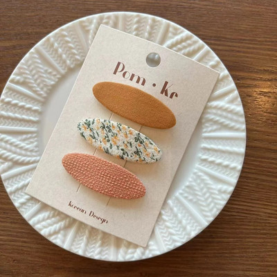 Armsad lillelisest riidest ovaalsed juuksenõelad Naistele Tüdrukutele Lastele Juukseklambrid Nööpnõelad Aksessuaarid Juukseklambrid Juukseklambrid Peakatte kaunistused