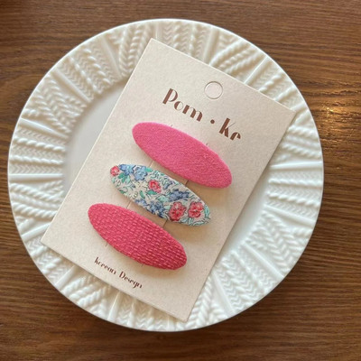 Armsad lillelisest riidest ovaalsed juuksenõelad Naistele Tüdrukutele Lastele Juukseklambrid Nööpnõelad Aksessuaarid Juukseklambrid Juukseklambrid Peakatte kaunistused