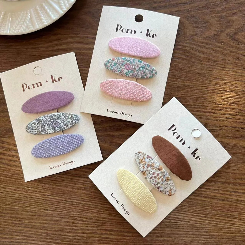 Armsad lillelisest riidest ovaalsed juuksenõelad Naistele Tüdrukutele Lastele Juukseklambrid Nööpnõelad Aksessuaarid Juukseklambrid Juukseklambrid Peakatte kaunistused