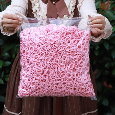 200 tk Naiste tüdrukute värvilised nailonist elastsed juuksepaelad, hobusesaba, väikesed juuksepaelad kummipaelad Scrunchie juuste aksessuaarid