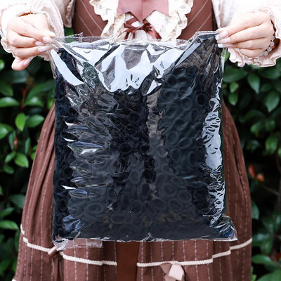 200 tk Naiste tüdrukute värvilised nailonist elastsed juuksepaelad, hobusesaba, väikesed juuksepaelad kummipaelad Scrunchie juuste aksessuaarid