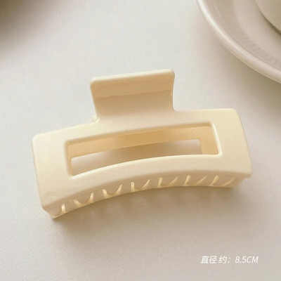 Μόδα Γυναικείες Χρώμα καφέ Μεγάλα νύχια μαλλιών Ακρυλικές φουρκέτες Crab Barrette Κοριάτικο Στολίδι Αξεσουάρ μαλλιών