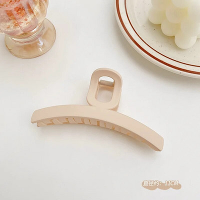 Μόδα Γυναικείες Χρώμα καφέ Μεγάλα νύχια μαλλιών Ακρυλικές φουρκέτες Crab Barrette Κοριάτικο Στολίδι Αξεσουάρ μαλλιών