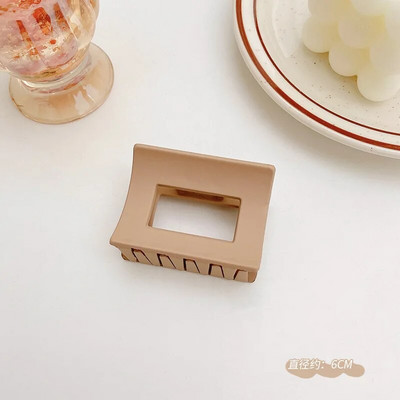 Μόδα Γυναικείες Χρώμα καφέ Μεγάλα νύχια μαλλιών Ακρυλικές φουρκέτες Crab Barrette Κοριάτικο Στολίδι Αξεσουάρ μαλλιών