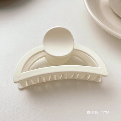 Μόδα Γυναικείες Χρώμα καφέ Μεγάλα νύχια μαλλιών Ακρυλικές φουρκέτες Crab Barrette Κοριάτικο Στολίδι Αξεσουάρ μαλλιών