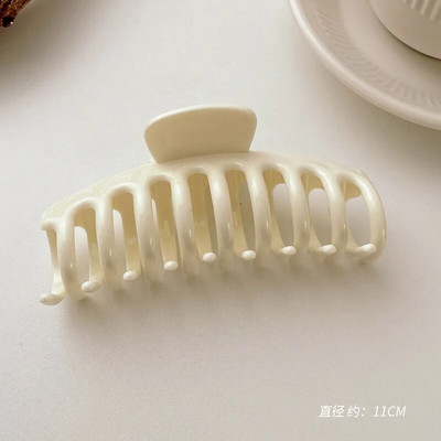 Μόδα Γυναικείες Χρώμα καφέ Μεγάλα νύχια μαλλιών Ακρυλικές φουρκέτες Crab Barrette Κοριάτικο Στολίδι Αξεσουάρ μαλλιών