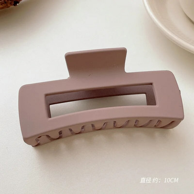 Μόδα Γυναικείες Χρώμα καφέ Μεγάλα νύχια μαλλιών Ακρυλικές φουρκέτες Crab Barrette Κοριάτικο Στολίδι Αξεσουάρ μαλλιών