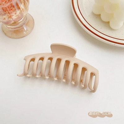 Μόδα Γυναικείες Χρώμα καφέ Μεγάλα νύχια μαλλιών Ακρυλικές φουρκέτες Crab Barrette Κοριάτικο Στολίδι Αξεσουάρ μαλλιών