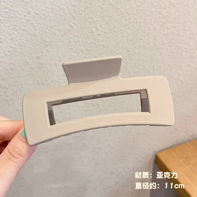 Μόδα Γυναικείες Χρώμα καφέ Μεγάλα νύχια μαλλιών Ακρυλικές φουρκέτες Crab Barrette Κοριάτικο Στολίδι Αξεσουάρ μαλλιών