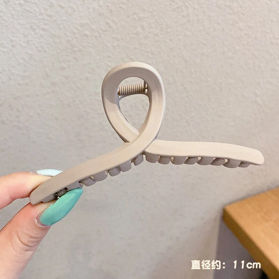 Μόδα Γυναικείες Χρώμα καφέ Μεγάλα νύχια μαλλιών Ακρυλικές φουρκέτες Crab Barrette Κοριάτικο Στολίδι Αξεσουάρ μαλλιών