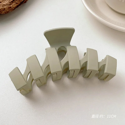 Μόδα Γυναικείες Χρώμα καφέ Μεγάλα νύχια μαλλιών Ακρυλικές φουρκέτες Crab Barrette Κοριάτικο Στολίδι Αξεσουάρ μαλλιών