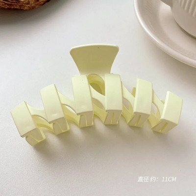 Μόδα Γυναικείες Χρώμα καφέ Μεγάλα νύχια μαλλιών Ακρυλικές φουρκέτες Crab Barrette Κοριάτικο Στολίδι Αξεσουάρ μαλλιών