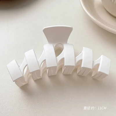 Μόδα Γυναικείες Χρώμα καφέ Μεγάλα νύχια μαλλιών Ακρυλικές φουρκέτες Crab Barrette Κοριάτικο Στολίδι Αξεσουάρ μαλλιών