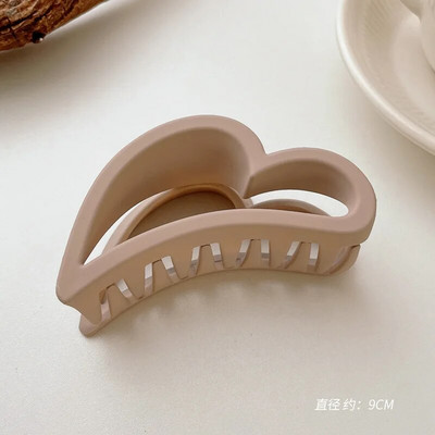 Μόδα Γυναικείες Χρώμα καφέ Μεγάλα νύχια μαλλιών Ακρυλικές φουρκέτες Crab Barrette Κοριάτικο Στολίδι Αξεσουάρ μαλλιών