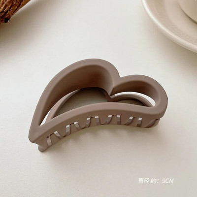 Μόδα Γυναικείες Χρώμα καφέ Μεγάλα νύχια μαλλιών Ακρυλικές φουρκέτες Crab Barrette Κοριάτικο Στολίδι Αξεσουάρ μαλλιών