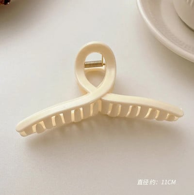 Μόδα Γυναικείες Χρώμα καφέ Μεγάλα νύχια μαλλιών Ακρυλικές φουρκέτες Crab Barrette Κοριάτικο Στολίδι Αξεσουάρ μαλλιών