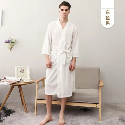 Vasaras vīriešu halāts Vasaras satīna guļamveļa kimono seksīga brīva peldmētelis vīriešu zīdaini satīna naktskrekls naktsveļa mājas apģērbs