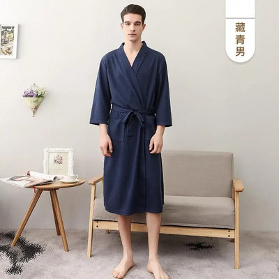 Vasaras vīriešu halāts Vasaras satīna guļamveļa kimono seksīga brīva peldmētelis vīriešu zīdaini satīna naktskrekls naktsveļa mājas apģērbs