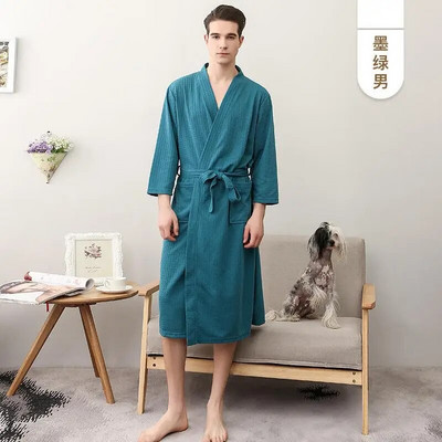 Vasaras vīriešu halāts Vasaras satīna guļamveļa kimono seksīga brīva peldmētelis vīriešu zīdaini satīna naktskrekls naktsveļa mājas apģērbs