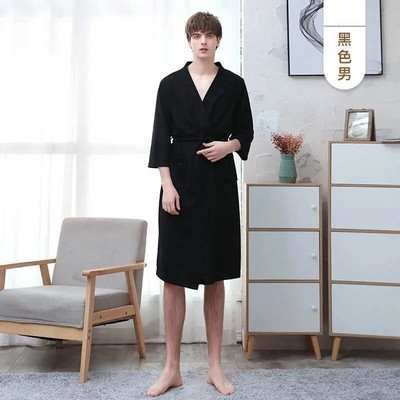 Vasaras vīriešu halāts Vasaras satīna guļamveļa kimono seksīga brīva peldmētelis vīriešu zīdaini satīna naktskrekls naktsveļa mājas apģērbs