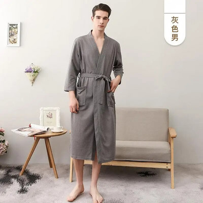 Vasaras vīriešu halāts Vasaras satīna guļamveļa kimono seksīga brīva peldmētelis vīriešu zīdaini satīna naktskrekls naktsveļa mājas apģērbs