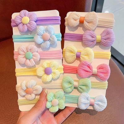 Children`s Hair Accessories Flower Hair Ring Sweet and Cute Ponytail Hair Ring Little Girl Braided Towel Ring Hair Accessories