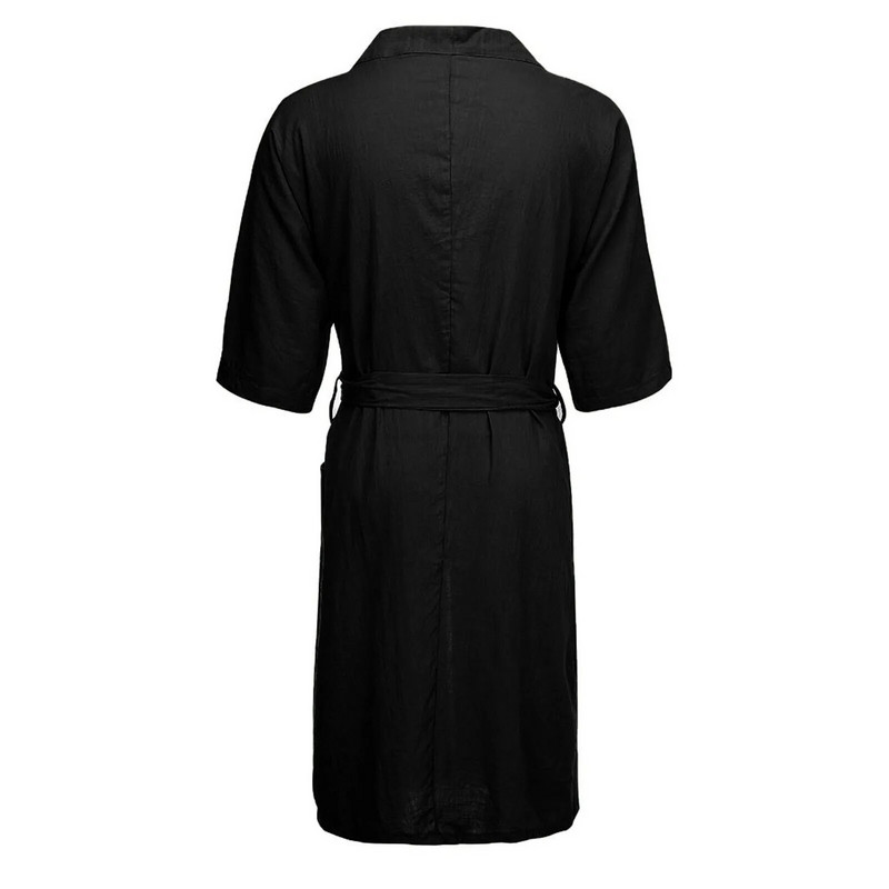 Solid lühikesed pikad riided Kodu Värviline pidžaama Hommikumantel Varrukatega meeste pesu