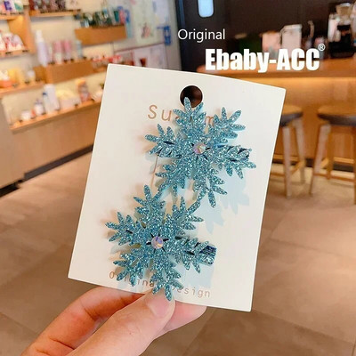 2 TK Uus Printsess Snowflake Tüdrukud Armasad juuksenõelad Laste Peakatted Hairgrip Juukseklambrid Barrettes Juukseaksessuaarid