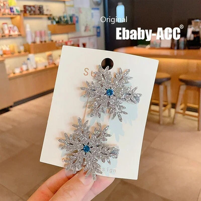 2 TK Uus Printsess Snowflake Tüdrukud Armasad juuksenõelad Laste Peakatted Hairgrip Juukseklambrid Barrettes Juukseaksessuaarid