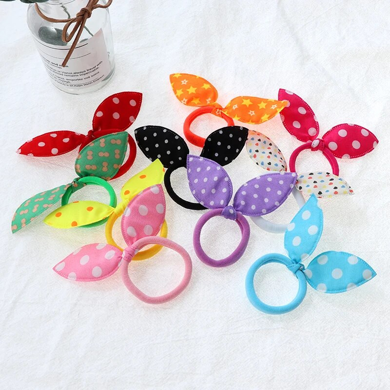 10Gb Truša auss Matu gredzens Meitene Jauka Gumijas lente Elastīgās matu lentes Bērnu galvassegas Korejas Bērnu Matu Aksesuāri Rotājumi