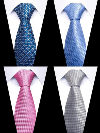 Вратовръзка Gravatas Мода Тъкани на едро 8 см вратовръзка Сватбени аксесоари Blue Man Dot Fit Group Party Office