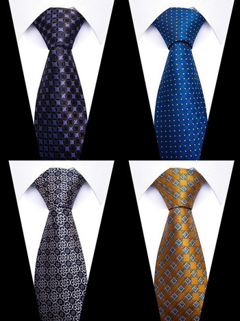 Γραβάτα Gravatas Fashion Χονδρική Υφαντά 8 εκ. Γραβάτα Γάμου Αξεσουάρ Blue Man Dot Fit Group Party Office