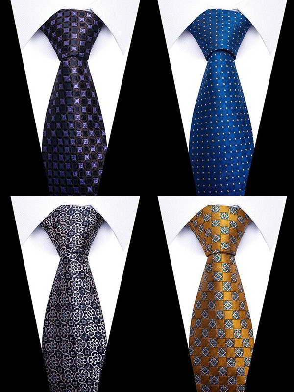 Вратовръзка Gravatas Мода Тъкани на едро 8 см вратовръзка Сватбени аксесоари Blue Man Dot Fit Group Party Office