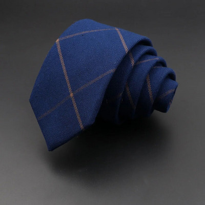 Ανδρικές γραβάτες 6 εκ. Κλασικές βαμβακερές χειροποίητες Skinny γκρι καρό γραβάτες Ριγέ στενό γιακά Λεπτό κασμίρ Αξεσουάρ Casual Tie Δώρο