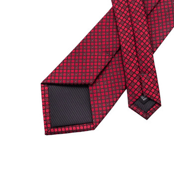 Hi-Tie Дизайнерска сватбена вратовръзка от копринена червена бордо карирана за мъже Handky копче за ръкавели Подарък Мъжка вратовръзка Модна бизнес парти Дропшиппинг