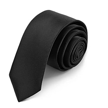 Черна вратовръзка с щипка Защитни връзки за мъже, жени Портиер Стюард Матова черна вратовръзка Черна погребална вратовръзка Аксесоари за дрехи