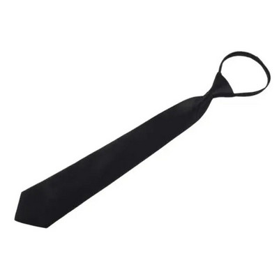 Cravată cu agrafă neagră Cravată de securitate pentru bărbați, femei, portar, steward, cravată neagră mată, cravată funerară neagră, accesorii de îmbrăcăminte