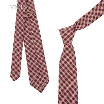 Fashion New Hot καρό ριγέ 100% βαμβακερή γραβάτα 7cm Ανδρική αριστοκρατική καφέ Χακί Κόκκινο Navy Μαύρο κοστούμι γάμου Cravat αξεσουάρ δώρου