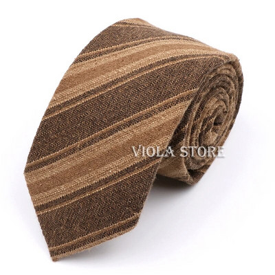 Modes jauns, karsti rūtains, svītrains 100% kokvilnas kaklasaite 7 cm vīriešu elegants brūns haki sarkans tumši melns kāzu ballīšu uzvalks Cravat dāvanu aksesuārs