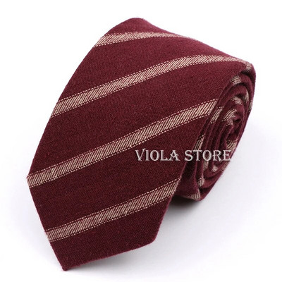 Modes jauns, karsti rūtains, svītrains 100% kokvilnas kaklasaite 7 cm vīriešu elegants brūns haki sarkans tumši melns kāzu ballīšu uzvalks Cravat dāvanu aksesuārs