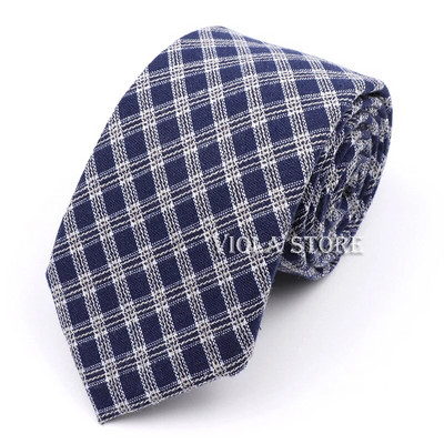 Modes jauns, karsti rūtains, svītrains 100% kokvilnas kaklasaite 7 cm vīriešu elegants brūns haki sarkans tumši melns kāzu ballīšu uzvalks Cravat dāvanu aksesuārs