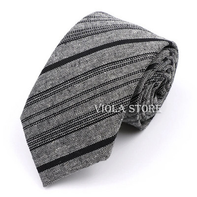 Modes jauns, karsti rūtains, svītrains 100% kokvilnas kaklasaite 7 cm vīriešu elegants brūns haki sarkans tumši melns kāzu ballīšu uzvalks Cravat dāvanu aksesuārs