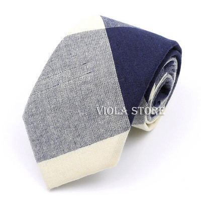 Modes jauns, karsti rūtains, svītrains 100% kokvilnas kaklasaite 7 cm vīriešu elegants brūns haki sarkans tumši melns kāzu ballīšu uzvalks Cravat dāvanu aksesuārs