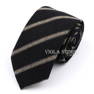 Modes jauns, karsti rūtains, svītrains 100% kokvilnas kaklasaite 7 cm vīriešu elegants brūns haki sarkans tumši melns kāzu ballīšu uzvalks Cravat dāvanu aksesuārs